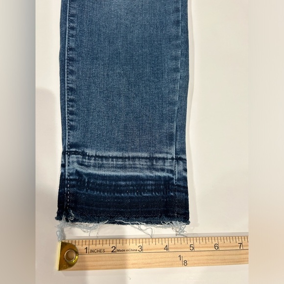 Gap Inner Cozy Legging Jeans Women’s 12 Dark Wash Raw Hem Stretch - Picture 9 of 10